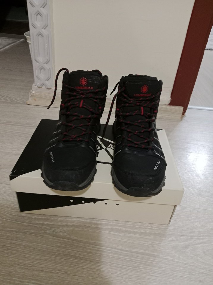 Siyah Erkek Outdoor Bağcıklı Spor Ayakkabı - Görsel 4