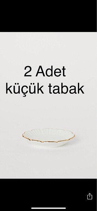 2 adet h&m mini tabak