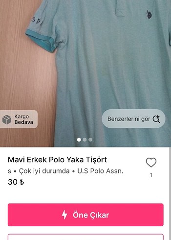 Mavi Erkek Polo Yaka Tişört