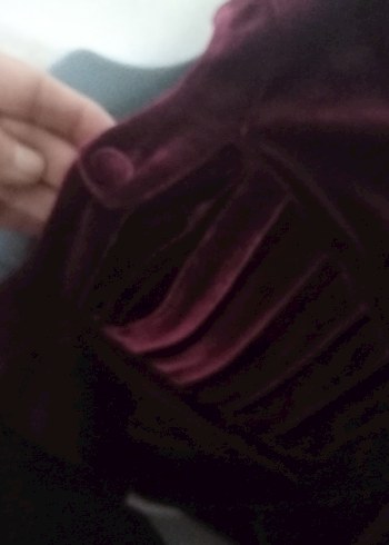 s Beden siyah Renk Uzun bordo renk Gotik V Yaka Elbise