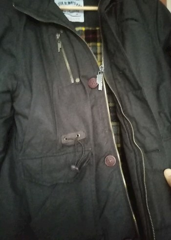 Erkek Siyah Midi Boy Fermuarlı Ceket - Görsel 4