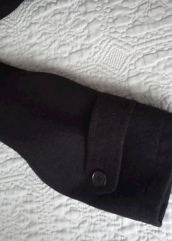 Erkek lacivert Koyu Yün Midi Palto - Görsel 11