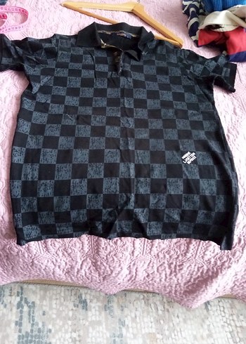 Düğmeli Siyah Kareli Erkek Polo Yaka Tişört - Görsel 2