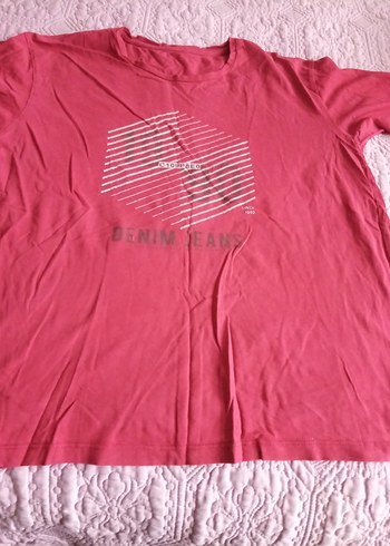 Mavi Baskılı V Yaka Erkek Tişört - Görsel 5