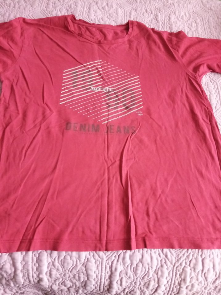 Mavi Baskılı V Yaka Erkek Tişört - Görsel 5