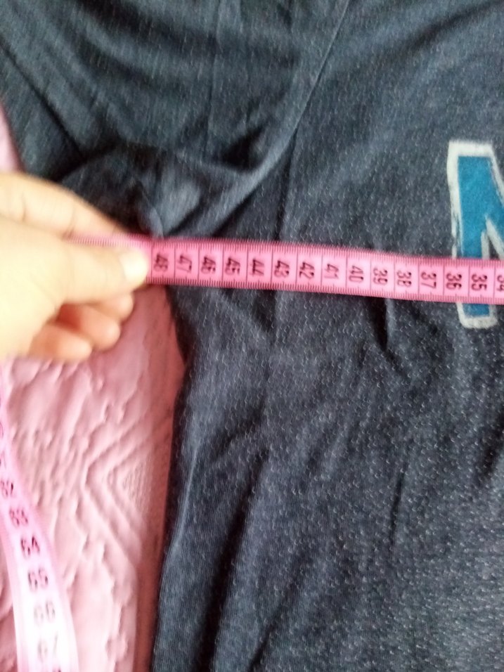 Mavi Baskılı V Yaka Erkek Tişört - Görsel 3