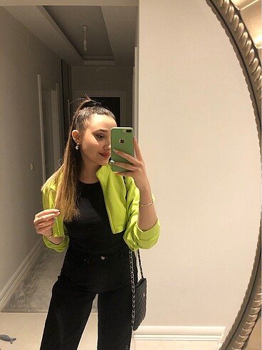 Crop ceket