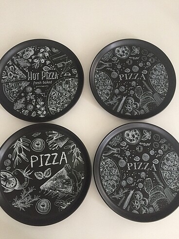 Keramika 4 adet pizza tabağı