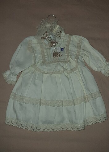6-9 Ay Beden beyaz Renk Bebek elbise