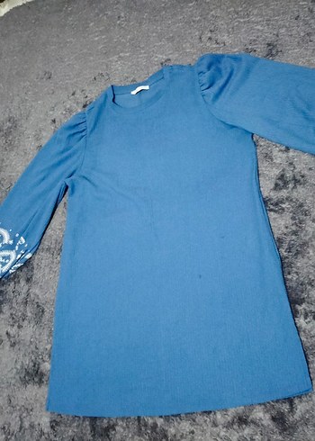 LC Waikiki Mavi Bohem Uzun Kollu Kadın Tunik