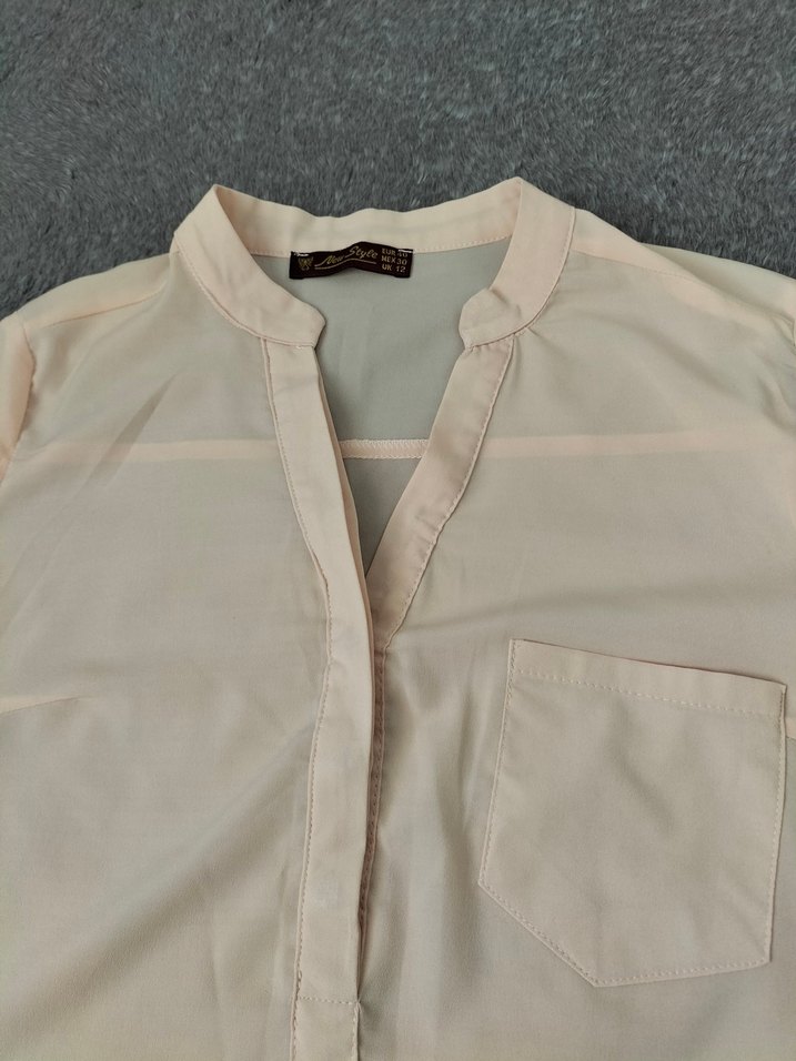 pudra rengi bluz - Görsel 5