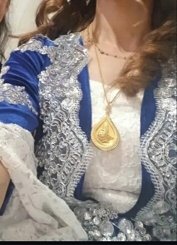 Uzun Kollu Beyaz A-Line Gelinlik - Görsel 13