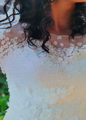 Uzun Kollu Beyaz A-Line Gelinlik - Görsel 2