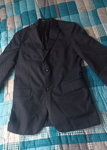 Erkek Siyah Regular Fit Ofis Takım Elbise Ceketi - Görsel 2