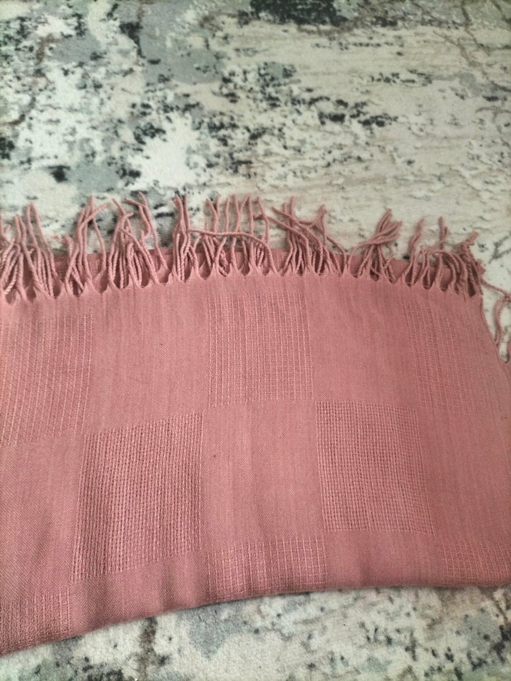 Hazır Şal Pembe Pliseli Kadın Şal - Görsel 3