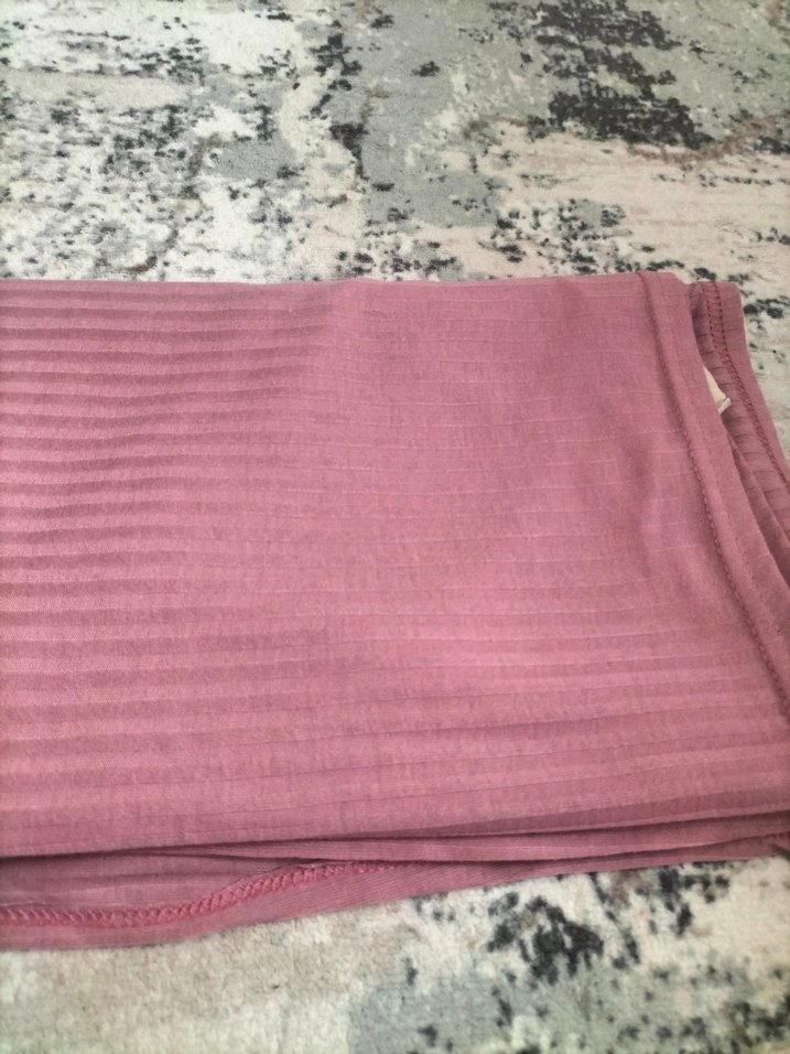 Hazır Şal Pembe Pliseli Kadın Şal - Görsel 5