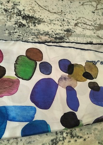 Hazır Şal Bordo Çiçek Desenli İpek Görünümlü Fular - Görsel 15