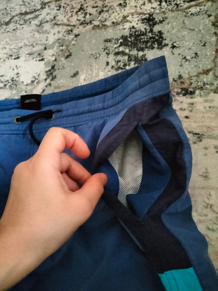 Erkek Mavi Kemerli Spor Şort - Görsel 3