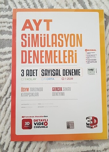 3d sayısal ayt deneme