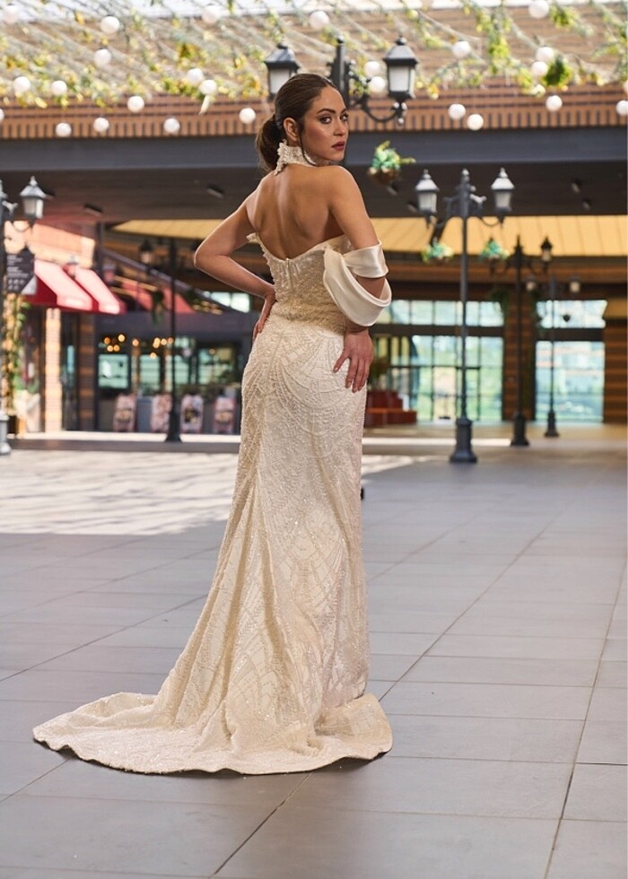 Balık model özel tasarım gelinlik - Görsel 3