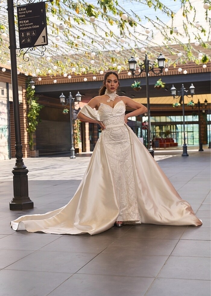 Balık model özel tasarım gelinlik - Görsel 4