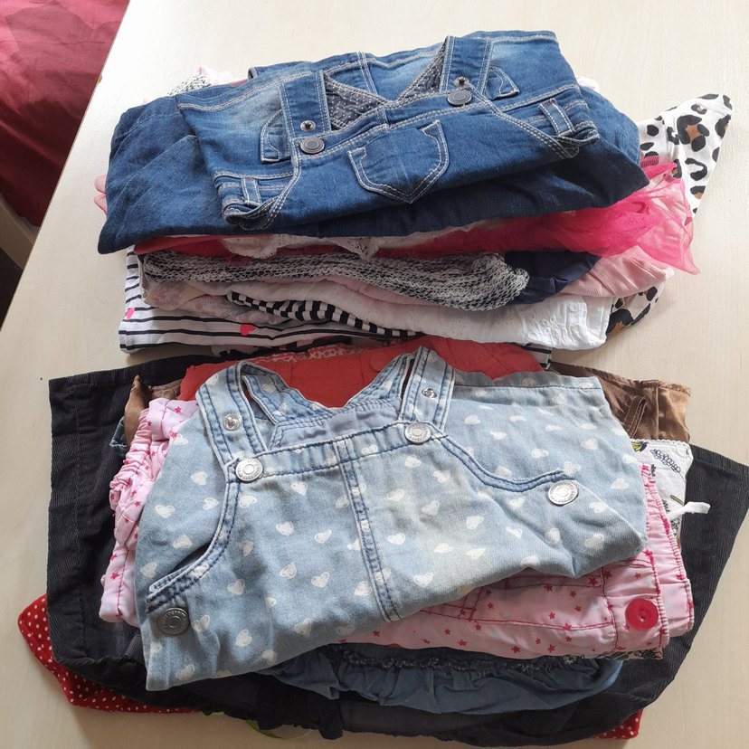 Kız Çocuk Kot Elbise Düğmeli Oversize - Görsel 2