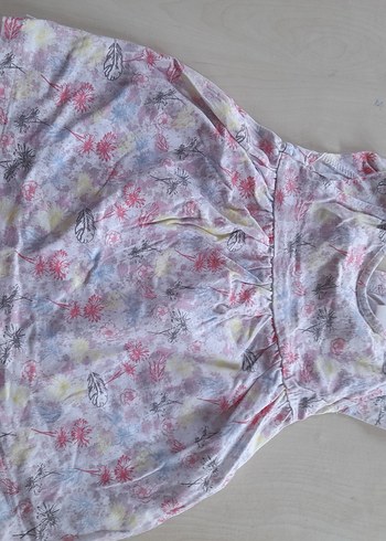 Kız Çocuk Gri Keten Elbise - Görsel 12