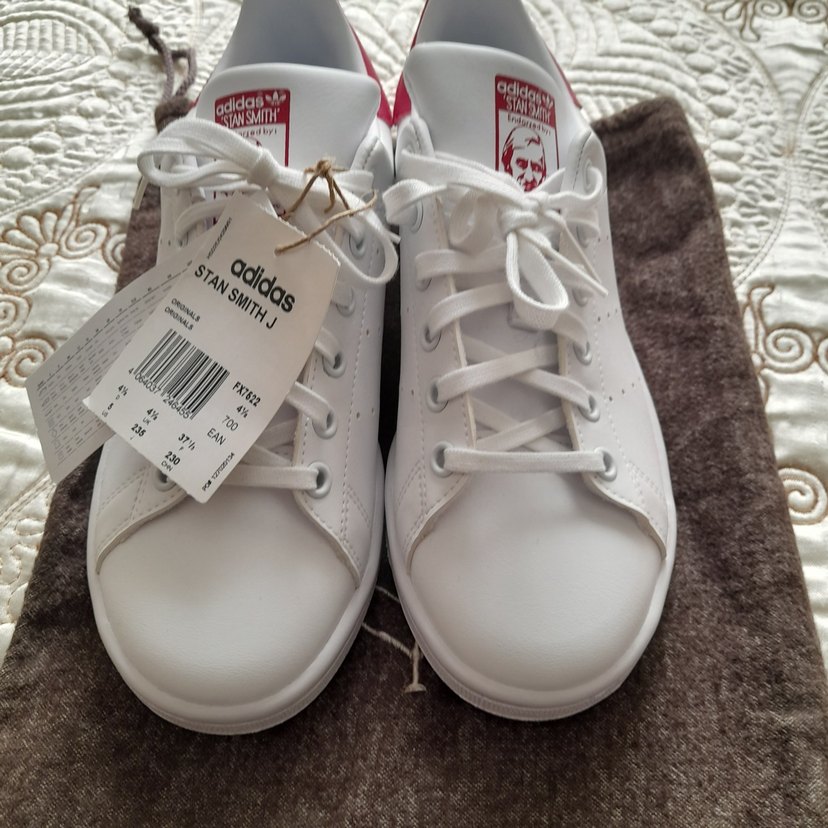 Kadın Beyaz Adidas Stan Smith Spor Ayakkabı - Görsel 4