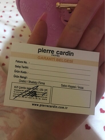 Beden pembe Renk pierre cardin çanta