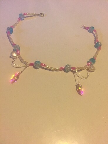 Renkli Yansımalı Taşlı Barbie Choker