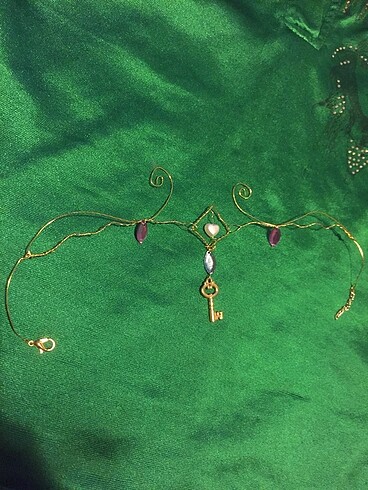 Mor ve Mavi Taşlı Çelik Princess Choker & Kolye