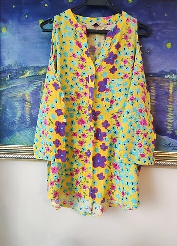 l Beden sarı Renk Park moda bluz