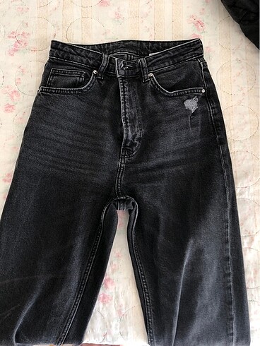 Berskha siyah kot mom fit jean