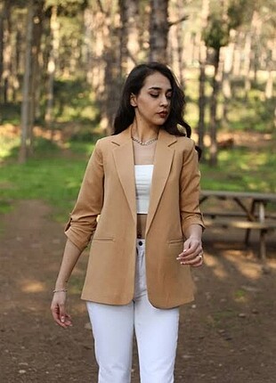 Camel tarcin blezer ceket