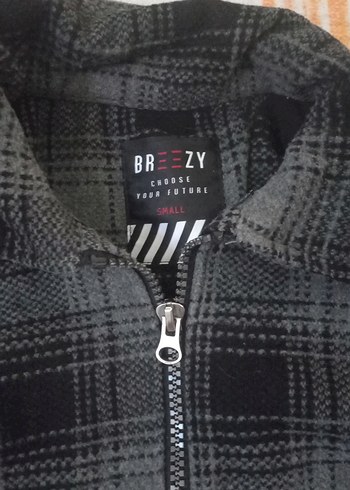 Gri Ekose Fermuarlı Erkek Ceket - Görsel 2