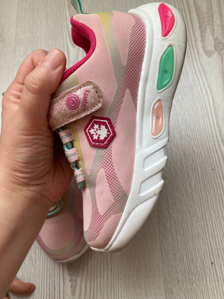 Kız Çocuk Pembe  Cırt Cırtlı Spor Ayakkabı - Görsel 2