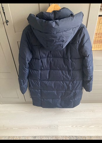 Kadın Lacivert Midi Fermuarlı Kaban - Görsel 3