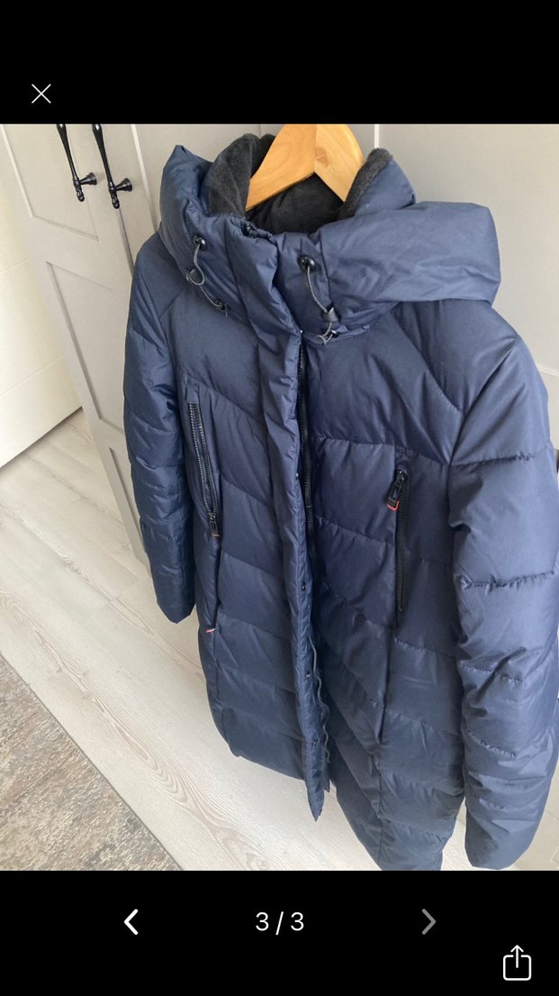 Kadın Lacivert Midi Fermuarlı Kaban - Görsel 2