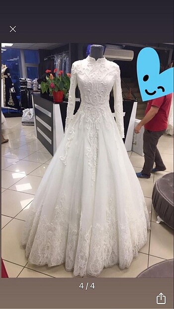 36 beden tesettür gelinlik - Görsel 3