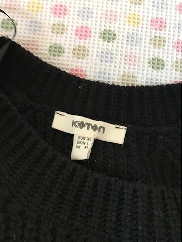 xl Beden Koton yanları açık siyah kazak