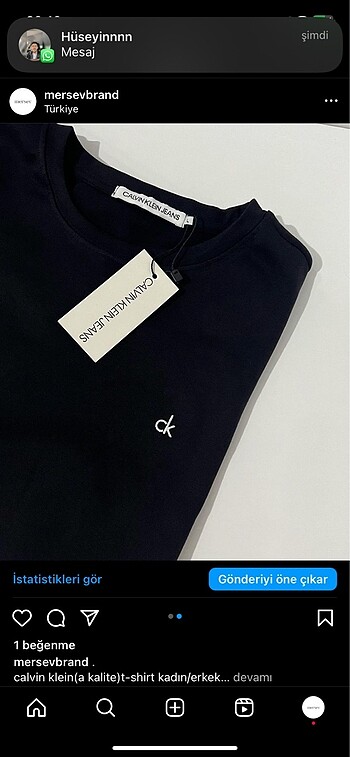 A kalite Calvin Klein t- shirt