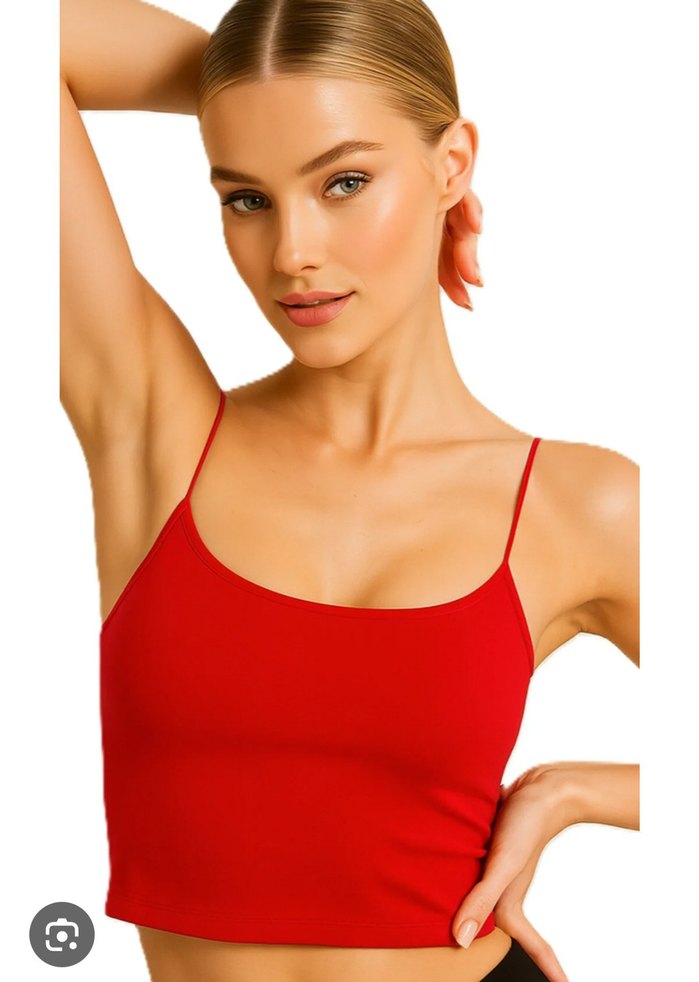 Kırmızı İnce Askılı büstiyer - Görsel 2