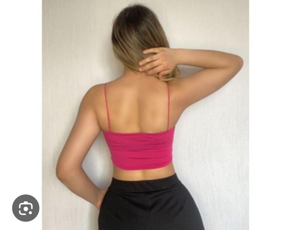 Kadın Pembe İnce Askılı Mini büstiyer - Görsel 2