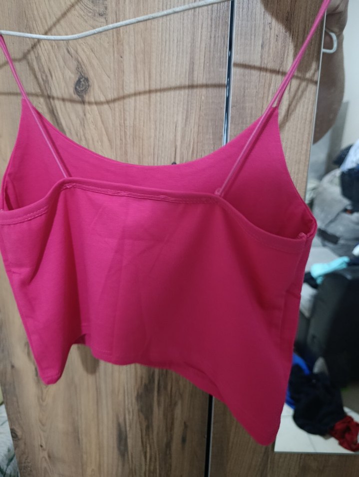 Kadın Pembe İnce Askılı Mini büstiyer - Görsel 4