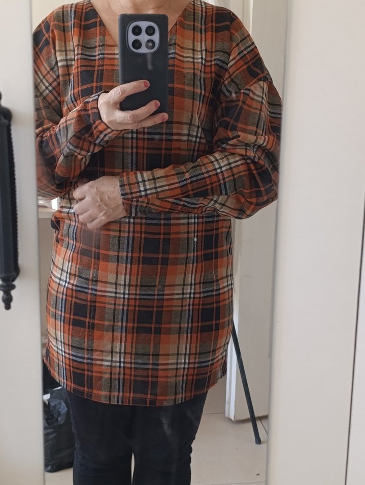 şişme kol modelli  ve yaka tunik üst - Görsel 4