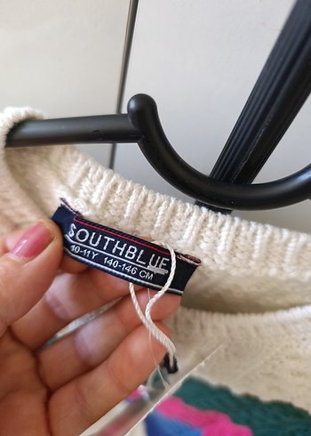 Renkli Örgü kız çocuğu Kazak, Salaş, Uzun Kollu - Görsel 6