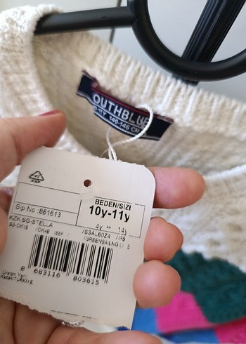 Renkli Örgü kız çocuğu Kazak, Salaş, Uzun Kollu - Görsel 5