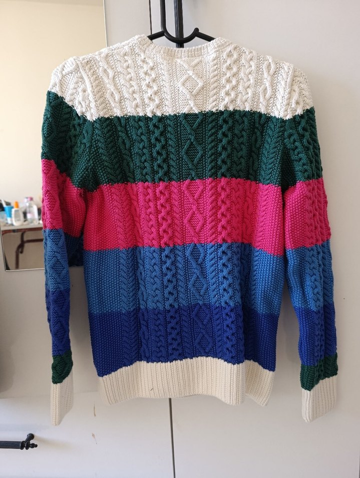 Renkli Örgü kız çocuğu Kazak, Salaş, Uzun Kollu - Görsel 2