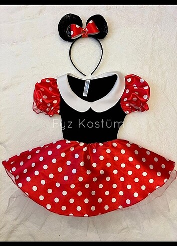 24-36 Ay Beden kırmızı Renk Mini mouse kostum