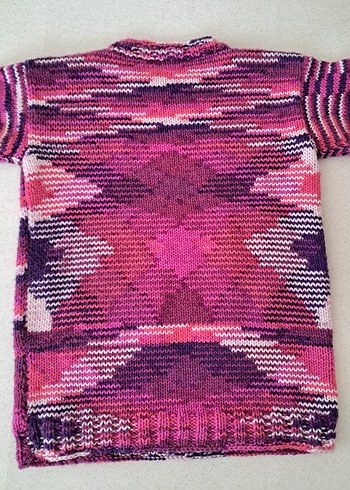 Kız Çocuk Renkli Batik Örgü Kazak - Görsel 4